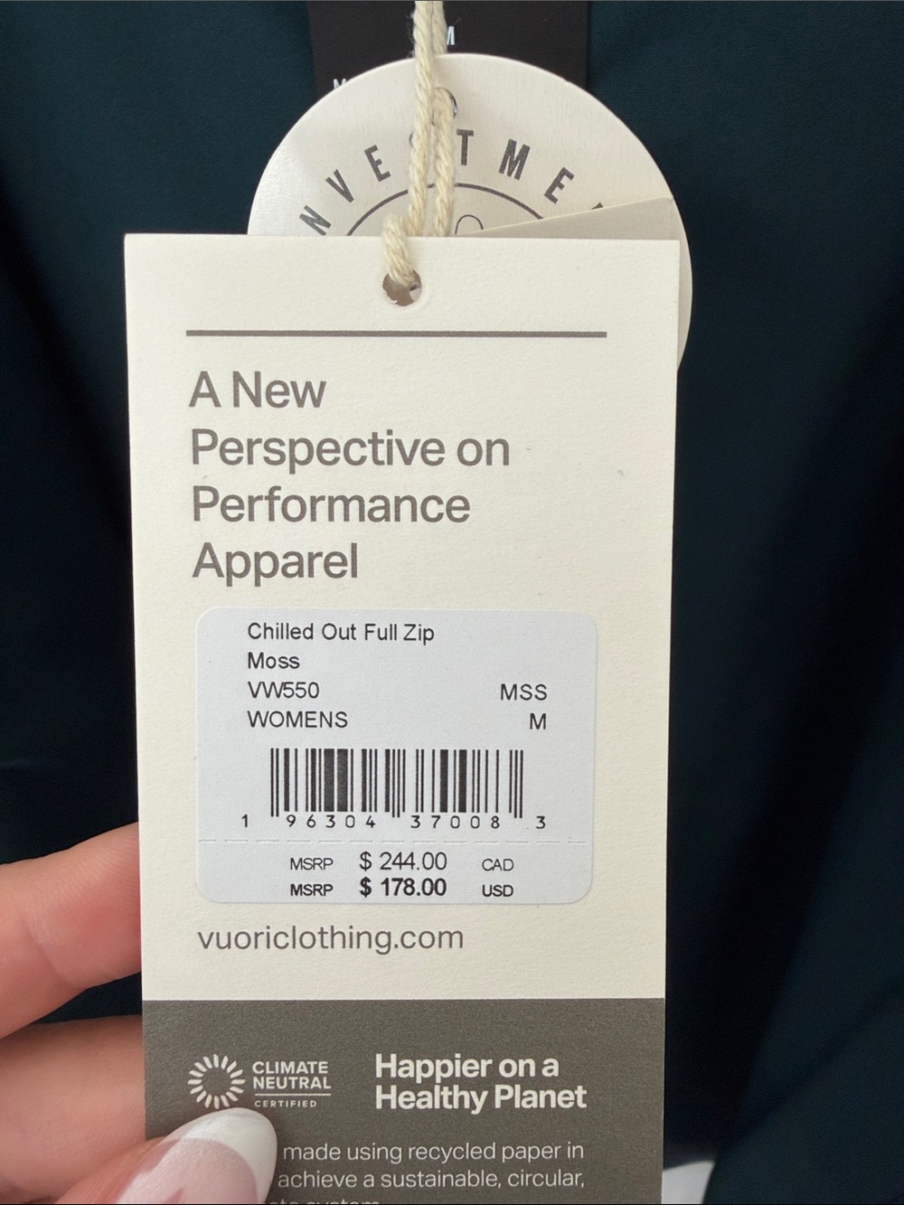 NWT - Vuori Chilled Out Full Zip
Color: Moss
Size: Medium - Picture 4 of 9